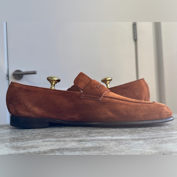 Ermenegildo Zegna L\'Asola Brown Flex Loafers Slippers Shoes 8 / US 9 Moc